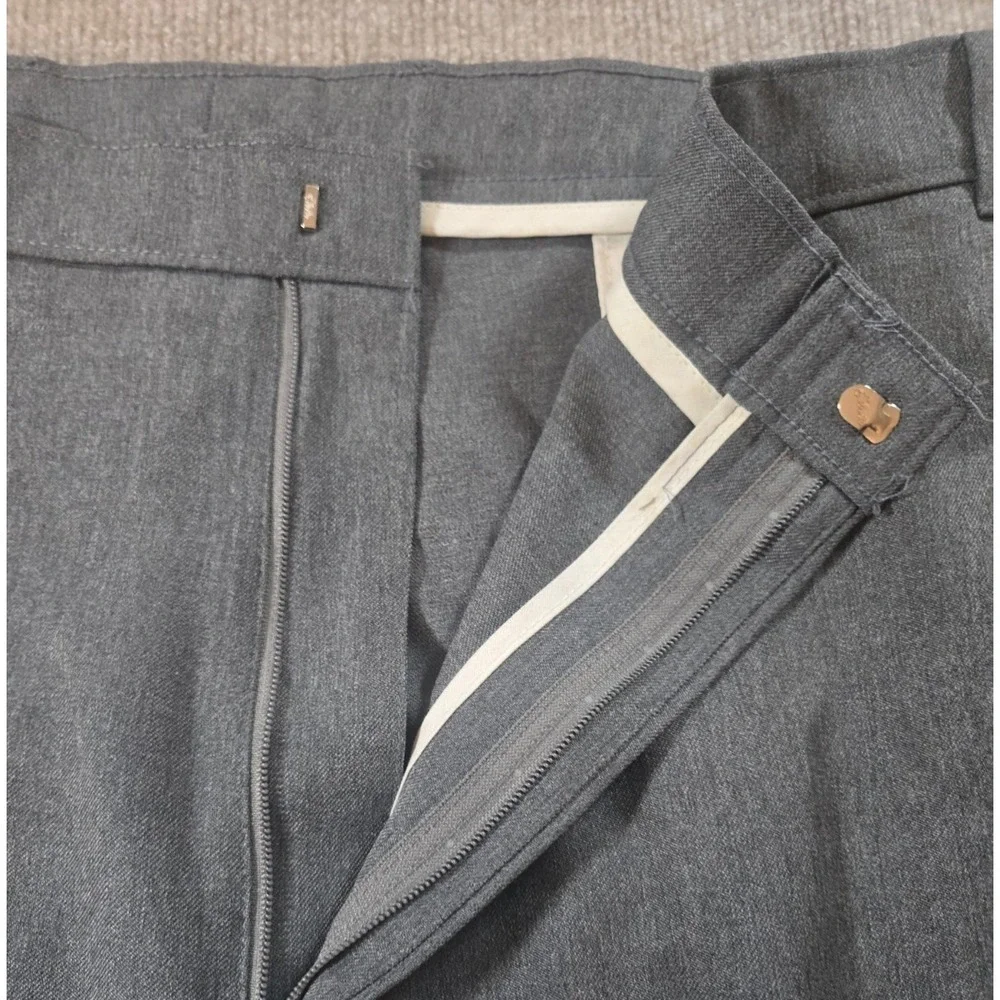 Levis Action Slacks Mens 36x24 Gray Vintage 80s Flat‎ Front Dress Pants